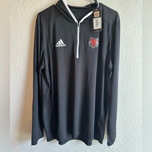 NWT Arkansas State Red Wolves ADIDAS Black Light Performance Hoodie Mens Large